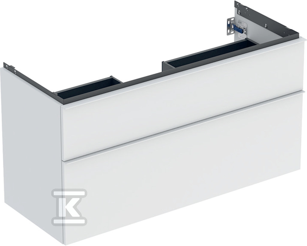 Szafka pod umywalkę iCon z dwoma szufladami 118 4 cm x 61 5 cm x 47 6 cm biały / lakierowany matowy biały / matowy 502.306.01.3 - obrazek 1