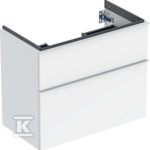 Szafka pod umywalkę iCon z dwoma szufladami krótka 74 cm x 61 5 cm x 41 6 cm biały / lakierowany na wysoki połysk biały / matowy 502.308.01.1 Szafka pod umywalkę iCon z dwoma szufladami krótka 74 cm x 61 5 cm x 41 6 cm biały / lakierowany na wysoki połysk biały / matowy 502.308.01.1