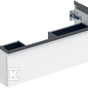 Szafka pod umywalkę iCon z jedną szufladą 88 8 cm x 24 7 cm x 47 6 cm biały / lakierowany na wysoki połysk biały / matowy 502.312.01.1