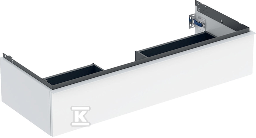 Szafka pod umywalkę iCon z jedną szufladą 118 4 cm x 24 7 cm x 47 6 cm biały / lakierowany na wysoki połysk biały / matowy 502.313.01.1 - obrazek 1