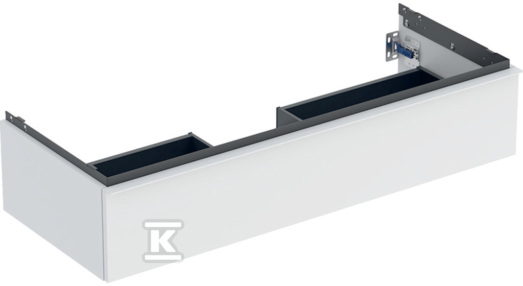 Szafka pod umywalkę iCon z jedną szufladą 118 4 cm x 24 7 cm x 47 6 cm biały / lakierowany matowy biały / matowy 502.313.01.3 - obrazek 1