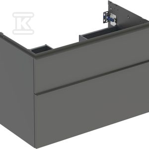 Szafka pod umywalkę iCon z dwoma szufladami 88 8 cm x 61 5 cm x 47 6 cm lava / lakierowany matowy lava / matowy 502.305.JK.1
