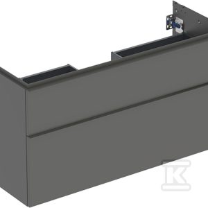 Szafka pod umywalkę iCon z dwoma szufladami 118 4 cm x 61 5 cm x 47 6 cm lava / lakierowany matowy lava / matowy 502.306.JK.1