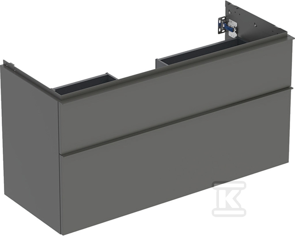 Szafka pod umywalkę iCon z dwoma szufladami 118 4 cm x 61 5 cm x 47 6 cm lava / lakierowany matowy lava / matowy 502.306.JK.1 - obrazek 1