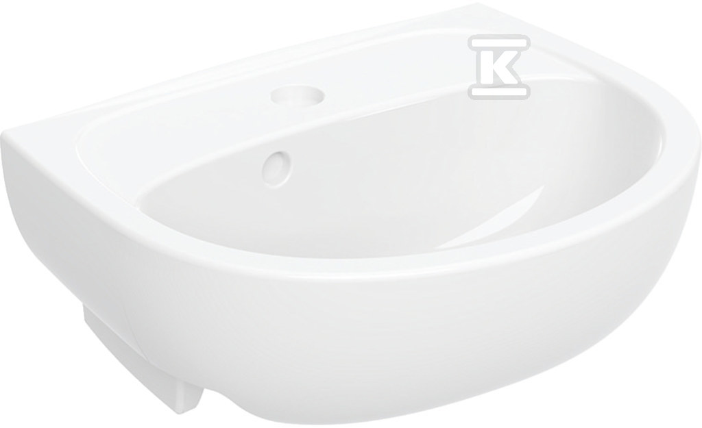 Umywalka Solo 40 cm z otworem, z przelewem 72141000 - obrazek 1