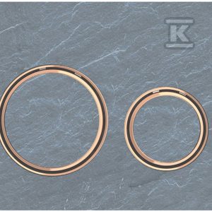 Przycisk uruchamiający Geberit Sigma50, przedni, łupek Mustang, pierścienie: czerwone złoto, okrągły 115.650.JM.1 Przycisk uruchamiający Geberit Sigma50, przedni, łupek Mustang, pierścienie: czerwone złoto, okrągły 115.650.JM.1