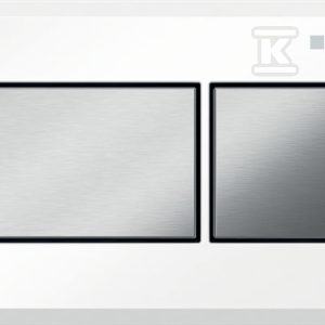 Pneumatyczny przycisk uruchamiający WC , kształt geometryczny, podtynkowy, dwudzielny, Sigma 8cm, biały 116.053.KT.1