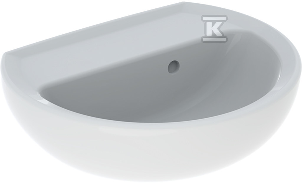Rekord umywalka kompaktowa, B45cm, H17cm, T37cm, bez otworu na baterię, z asymetrycznym przelewem K91045000 - obrazek 1