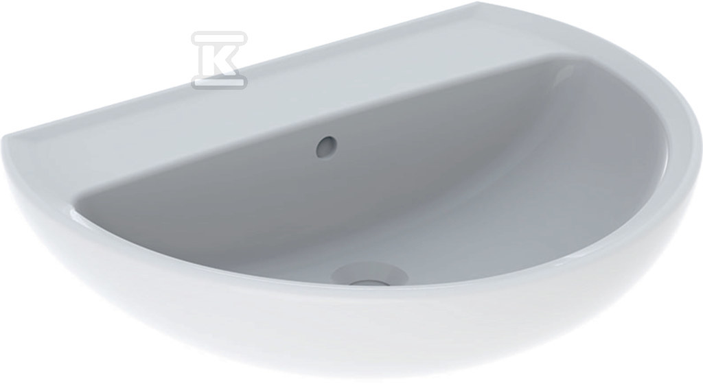 Rekord umywalka B65cm, H19cm, T49cm, bez otworu na baterię, z przelewem K91065000 - obrazek 1