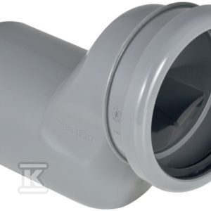 Kolano odpływowe d90 z odsadzką 5cm, przyłączeniowe, do wiszącej miski WC, sanitarne, do kanalizacji wewnętrznej niskoszumowej, kolor szary 388.352.29.1 Kolano odpływowe d90 z odsadzką 5cm, przyłączeniowe, do wiszącej miski WC, sanitarne, do kanalizacji wewnętrznej niskoszumowej, kolor szary 388.352.29.1