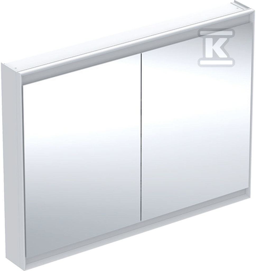 ONE Szafka z lustrem, Comfort Light, B120cm, H90cm, T15cm, montaż natynkowy, z dwojgiem drzwi, biały 505.815.00.2 - obrazek 1