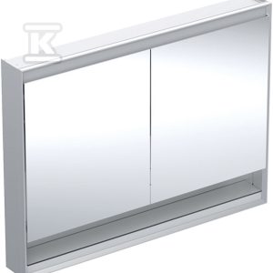 ONE Szafka z lustrem, Comfort Light, B120cm, H90cm, T15cm, z wnęką, montaż natynkowy, z dwojgiem drzwi, szary 505.835.00.1 ONE Szafka z lustrem, Comfort Light, B120cm, H90cm, T15cm, z wnęką, montaż natynkowy, z dwojgiem drzwi, szary 505.835.00.1