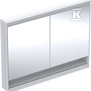 ONE Szafka z lustrem, Comfort Light, B120cm, H90cm, T15cm, z wnęką, montaż podtynkowy, z dwojgiem drzwi, biały 505.825.00.2 ONE Szafka z lustrem, Comfort Light, B120cm, H90cm, T15cm, z wnęką, montaż podtynkowy, z dwojgiem drzwi, biały 505.825.00.2