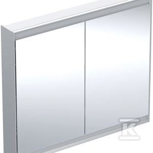 ONE Szafka z lustrem, Comfort Light, B105cm, H90cm, T15cm, montaż natynkowy, z dwojgiem drzwi, szary 505.814.00.1 ONE Szafka z lustrem, Comfort Light, B105cm, H90cm, T15cm, montaż natynkowy, z dwojgiem drzwi, szary 505.814.00.1