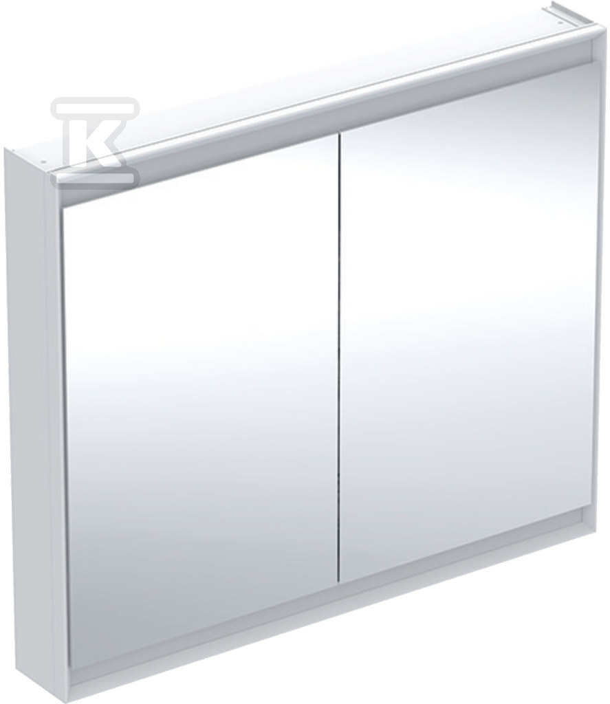ONE Szafka z lustrem, Comfort Light, B105cm, H90cm, T15cm, montaż natynkowy, z dwojgiem drzwi, biały 505.814.00.2 - obrazek 1