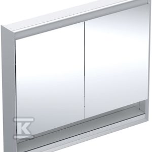 ONE Szafka z lustrem, Comfort Light, B105cm, H90cm, T15cm, z wnęką, montaż natynkowy, z dwojgiem drzwi, szary 505.834.00.1 ONE Szafka z lustrem, Comfort Light, B105cm, H90cm, T15cm, z wnęką, montaż natynkowy, z dwojgiem drzwi, szary 505.834.00.1
