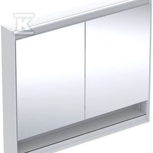 ONE Szafka z lustrem, Comfort Light, B105cm, H90cm, T15cm, z wnęką, montaż natynkowy, z dwojgiem drzwi, biały 505.834.00.2 ONE Szafka z lustrem, Comfort Light, B105cm, H90cm, T15cm, z wnęką, montaż natynkowy, z dwojgiem drzwi, biały 505.834.00.2