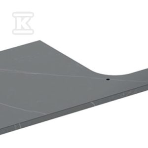 ONE Blat pod umywalkę, wycięcie z prawej strony, do prostokątnej umywalki stawianej na blat, B120cm, H2cm, T47cm, gres szkliwiony, czarny, imitacja marmuru 505.155.00.2 ONE Blat pod umywalkę, wycięcie z prawej strony, do prostokątnej umywalki stawianej na blat, B120cm, H2cm, T47cm, gres szkliwiony, czarny, imitacja marmuru 505.155.00.2