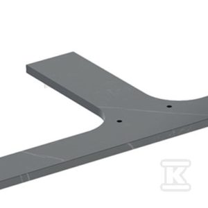 ONE Blat pod umywalkę, wycięcie podwójne, do prostokątnej umywalki stawianej na blat, B120cm, H2cm, T47cm, gres szkliwiony, czarny, imitacja marmuru 505.165.00.2