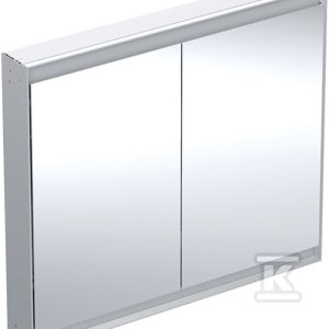 ONE Szafka z lustrem, Comfort Light, B105cm, H90cm, T15cm, montaż podtynkowy, z dwojgiem drzwi, szary 505.804.00.1 ONE Szafka z lustrem, Comfort Light, B105cm, H90cm, T15cm, montaż podtynkowy, z dwojgiem drzwi, szary 505.804.00.1