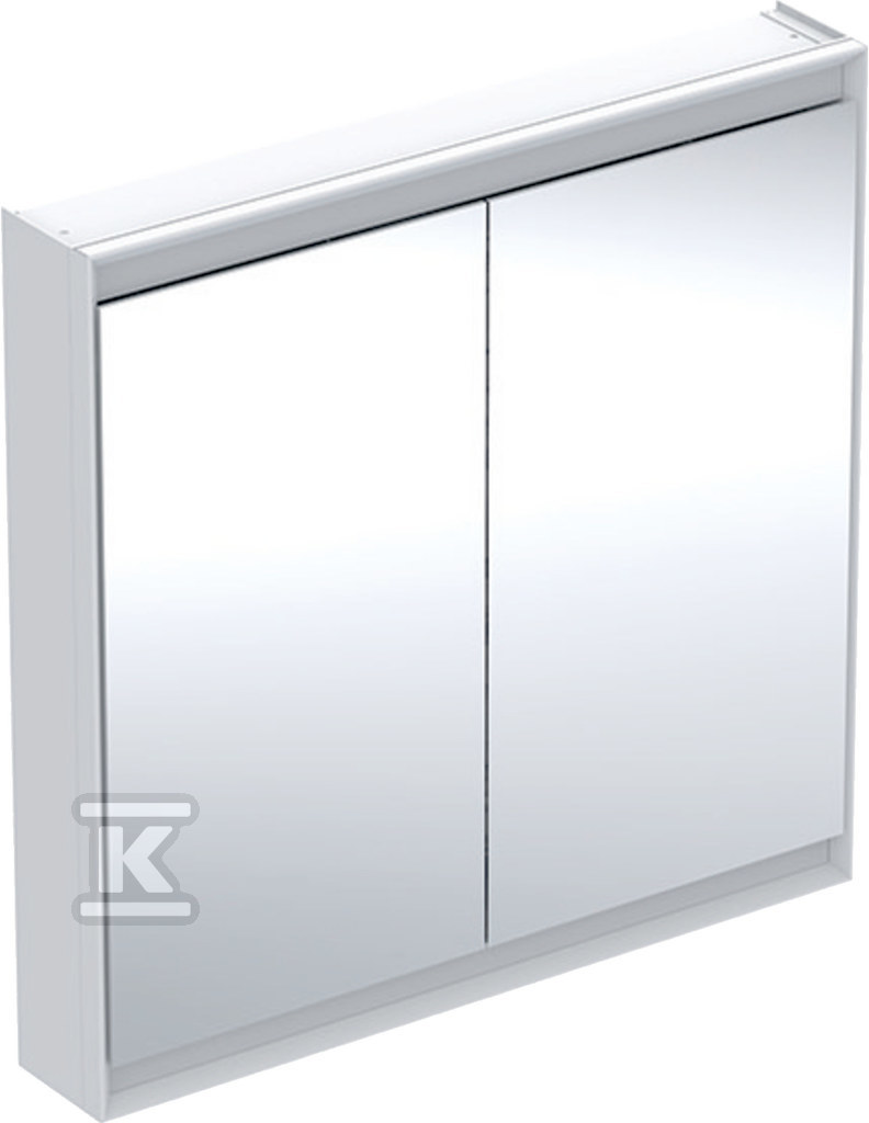 ONE Szafka z lustrem, Comfort Light, B90cm, H90cm, T15cm, montaż natynkowy, z dwojgiem drzwi, biały 505.813.00.2 - obrazek 1