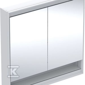 ONE Szafka z lustrem, Comfort Light, B90cm, H90cm, T15cm, z wnęką, montaż natynkowy, z dwojgiem drzwi, biały 505.833.00.2 ONE Szafka z lustrem, Comfort Light, B90cm, H90cm, T15cm, z wnęką, montaż natynkowy, z dwojgiem drzwi, biały 505.833.00.2
