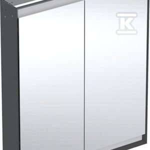 ONE Szafka z lustrem, Comfort Light, B75cm, H90cm, T15cm, montaż podtynkowy, z dwojgiem drzwi, czarny 505.802.00.7 ONE Szafka z lustrem, Comfort Light, B75cm, H90cm, T15cm, montaż podtynkowy, z dwojgiem drzwi, czarny 505.802.00.7