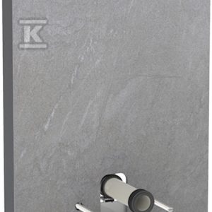 Moduł sanitarny Monolith Plus do WC wiszącego, H114, imitacja betonu, boki czarne 131.231.00.7
