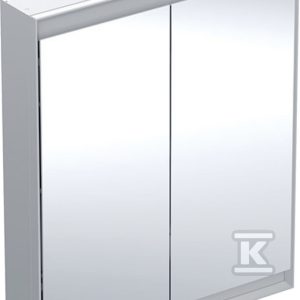 ONE Szafka z lustrem, Comfort Light, B75cm, H90cm, T15cm, montaż natynkowy, z dwojgiem drzwi, szary 505.812.00.1 ONE Szafka z lustrem, Comfort Light, B75cm, H90cm, T15cm, montaż natynkowy, z dwojgiem drzwi, szary 505.812.00.1