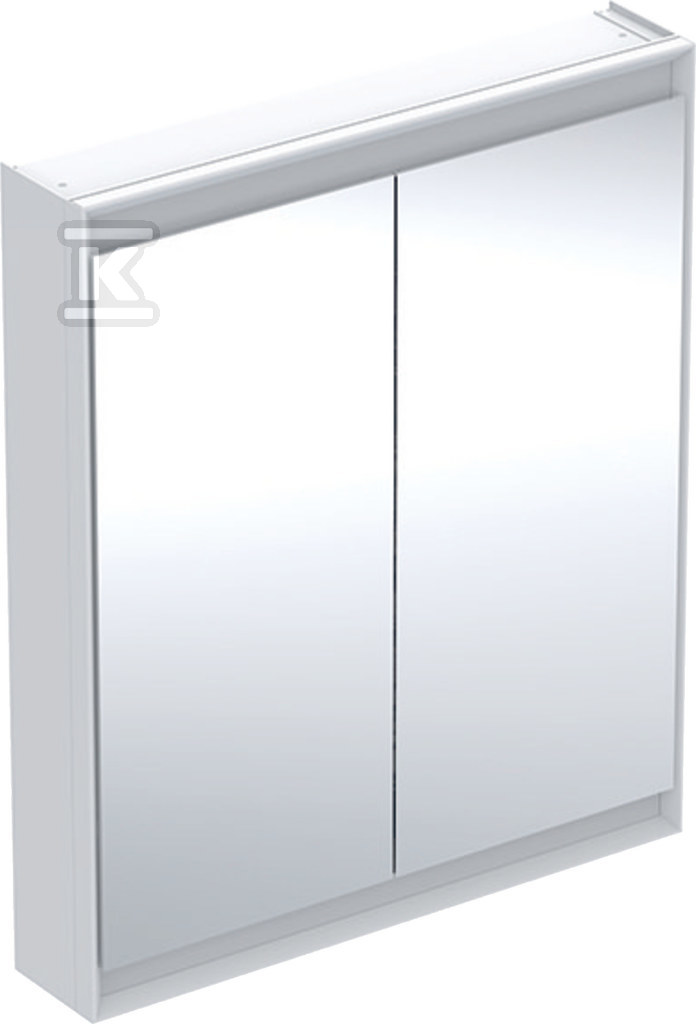 ONE Szafka z lustrem, Comfort Light, B75cm, H90cm, T15cm, montaż natynkowy, z dwojgiem drzwi, biały 505.812.00.2 - obrazek 1