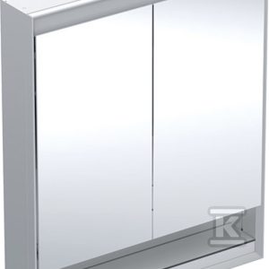ONE Szafka z lustrem, Comfort Light, B75cm, H90cm, T15cm, z wnęką, montaż natynkowy, z dwojgiem drzwi, szary 505.832.00.1 ONE Szafka z lustrem, Comfort Light, B75cm, H90cm, T15cm, z wnęką, montaż natynkowy, z dwojgiem drzwi, szary 505.832.00.1
