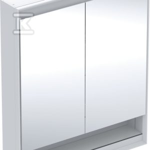 ONE Szafka z lustrem, Comfort Light, B75cm, H90cm, T15cm, z wnęką, montaż natynkowy, z dwojgiem drzwi, biały 505.832.00.2 ONE Szafka z lustrem, Comfort Light, B75cm, H90cm, T15cm, z wnęką, montaż natynkowy, z dwojgiem drzwi, biały 505.832.00.2