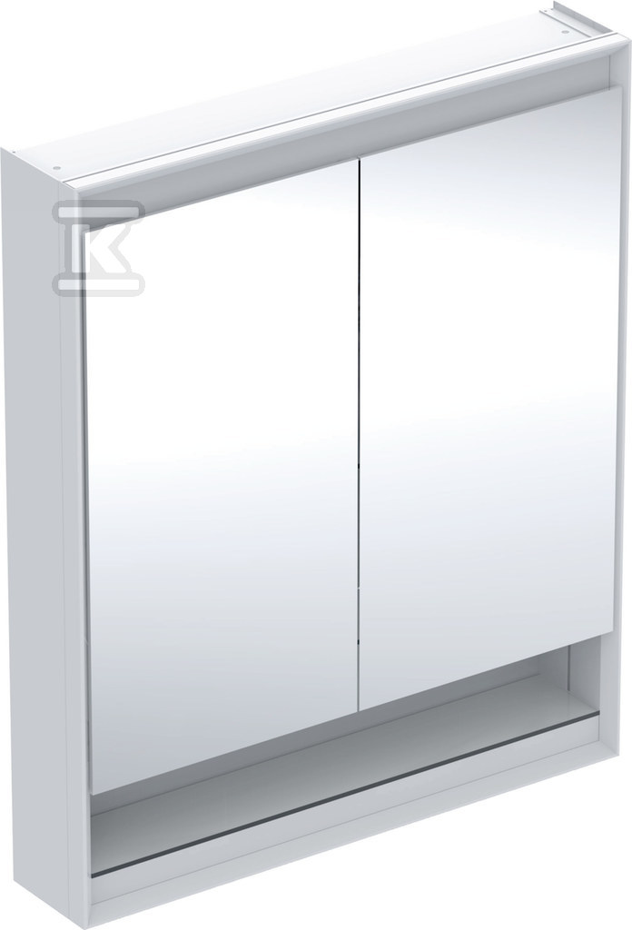 ONE Szafka z lustrem, Comfort Light, B75cm, H90cm, T15cm, z wnęką, montaż natynkowy, z dwojgiem drzwi, biały 505.832.00.2 - obrazek 1