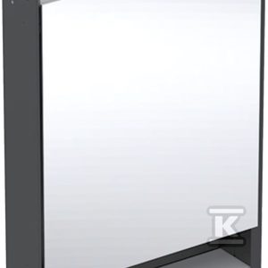 ONE Szafka z lustrem, Comfort Light, B60cm, H88cm, T15cm, z wnęką, montaż podtynkowy, z jednymi drzwiami, zawias po lewej stronie, czarny 505.820.00.7 ONE Szafka z lustrem, Comfort Light, B60cm, H88cm, T15cm, z wnęką, montaż podtynkowy, z jednymi drzwiami, zawias po lewej stronie, czarny 505.820.00.7