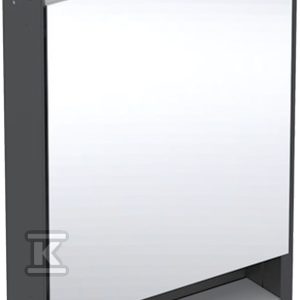 ONE Szafka z lustrem, Comfort Light, B60cm, H88cm, T15cm, z wnęką, montaż podtynkowy, z jednymi drzwiami, zawias po prawej stronie, czarny 505.821.00.7 ONE Szafka z lustrem, Comfort Light, B60cm, H88cm, T15cm, z wnęką, montaż podtynkowy, z jednymi drzwiami, zawias po prawej stronie, czarny 505.821.00.7