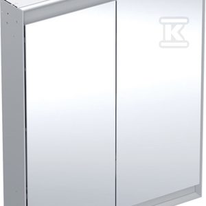 ONE Szafka z lustrem, Comfort Light, B75cm, H90cm, T15cm, montaż podtynkowy, z dwojgiem drzwi, szary 505.802.00.1 ONE Szafka z lustrem, Comfort Light, B75cm, H90cm, T15cm, montaż podtynkowy, z dwojgiem drzwi, szary 505.802.00.1