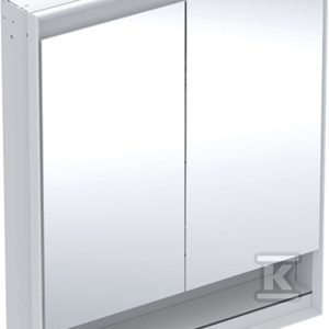 ONE Szafka z lustrem, Comfort Light, B75cm, H90cm, T15cm, z wnęką, montaż podtynkowy, z dwojgiem drzwi, biały 505.822.00.2 ONE Szafka z lustrem, Comfort Light, B75cm, H90cm, T15cm, z wnęką, montaż podtynkowy, z dwojgiem drzwi, biały 505.822.00.2