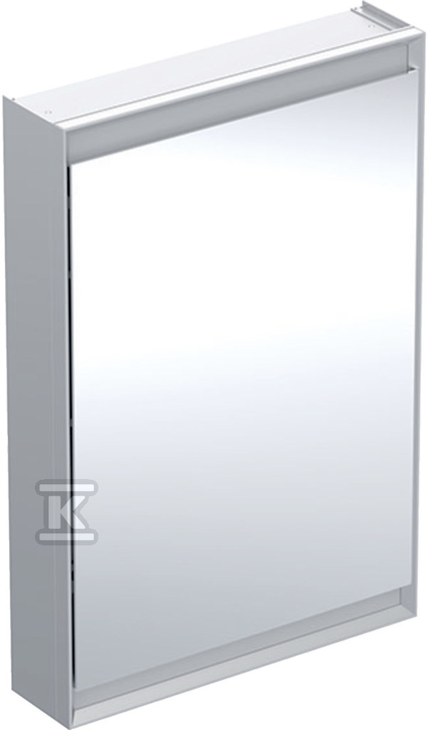ONE Szafka z lustrem, Comfort Light, B60cm, H90cm, T15cm, montaż natynkowy, z jednymi drzwiami, zawias po prawej stronie, szary 505.811.00.1 - obrazek 1