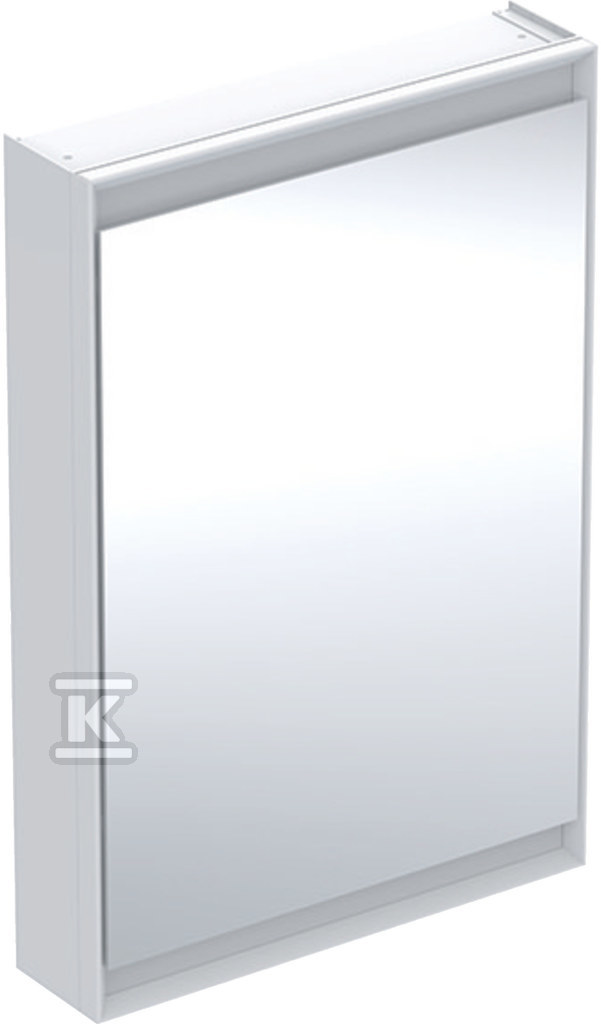 ONE Szafka z lustrem, Comfort Light, B60cm, H90cm, T15cm, montaż natynkowy, z jednymi drzwiami, zawias po prawej stronie, biały 505.811.00.2 - obrazek 1