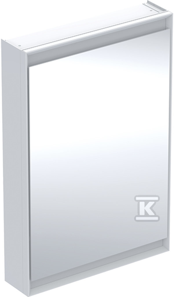 ONE Szafka z lustrem, Comfort Light, B60cm, H90cm, T15cm, montaż natynkowy, z jednymi drzwiami, zawias po lewej stronie, biały 505.810.00.2 - obrazek 1