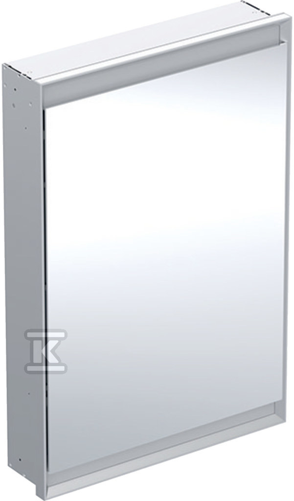 ONE Szafka z lustrem, Comfort Light, B60cm, H88cm, T15cm, montaż podtynkowy, z jednymi drzwiami, zawias po prawej stronie, szary 505.801.00.1 - obrazek 1