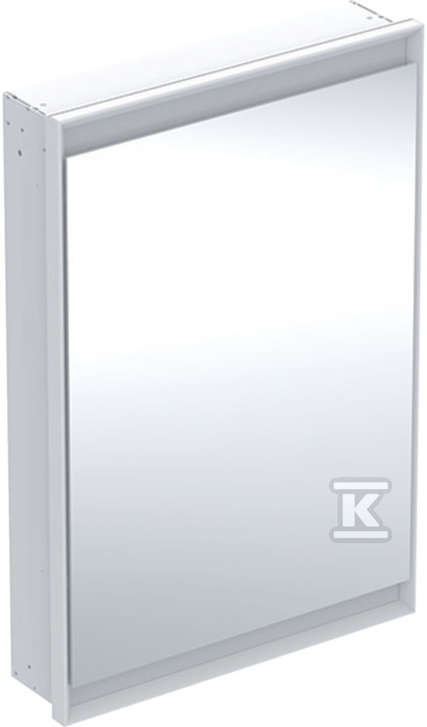 ONE Szafka z lustrem, Comfort Light, B60cm, H88cm, T15cm, montaż podtynkowy, z jednymi drzwiami, zawias po prawej stronie, biały 505.801.00.2 - obrazek 1