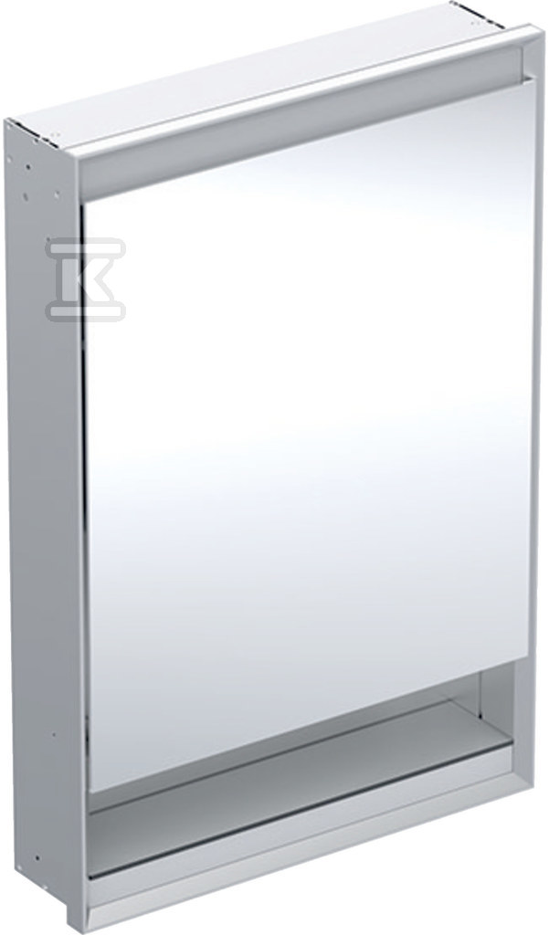 ONE Szafka z lustrem, Comfort Light, B60cm, H88cm, T15cm, z wnęką, montaż podtynkowy, z jednymi drzwiami, zawias po prawej stronie, szary 505.821.00.1 - obrazek 1