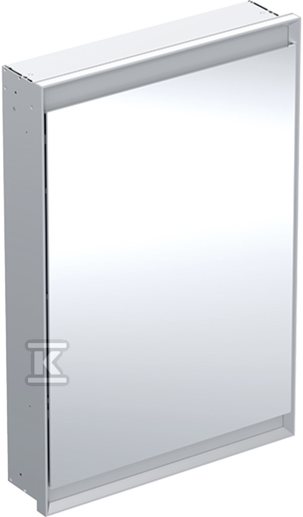 ONE Szafka z lustrem, Comfort Light, B60cm, H88cm, T15cm, montaż podtynkowy, z jednymi drzwiami, zawias po lewej stronie, szary 505.800.00.1 - obrazek 1
