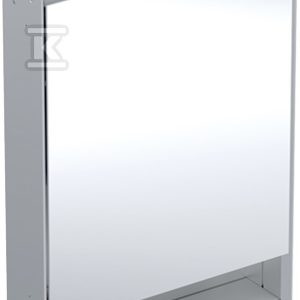 ONE Szafka z lustrem, Comfort Light, B60cm, H88cm, T15cm, z wnęką, montaż podtynkowy, z jednymi drzwiami, zawias po lewej stronie, szary 505.820.00.1 ONE Szafka z lustrem, Comfort Light, B60cm, H88cm, T15cm, z wnęką, montaż podtynkowy, z jednymi drzwiami, zawias po lewej stronie, szary 505.820.00.1
