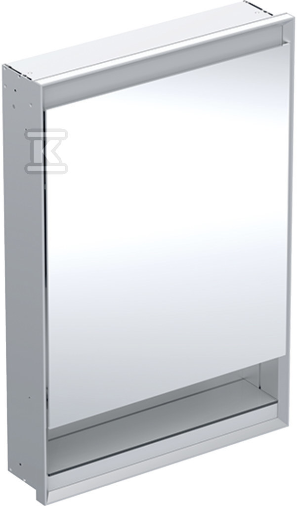 ONE Szafka z lustrem, Comfort Light, B60cm, H88cm, T15cm, z wnęką, montaż podtynkowy, z jednymi drzwiami, zawias po lewej stronie, szary 505.820.00.1 - obrazek 1