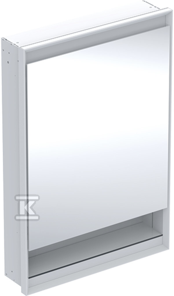 ONE Szafka z lustrem, Comfort Light, B60cm, H88cm, T15cm, z wnęką, montaż podtynkowy, z jednymi drzwiami, zawias po lewej stronie, biały 505.820.00.2 - obrazek 1