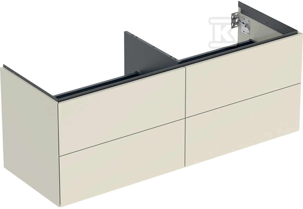 ONE Szafka pod umywalkę, B133.2cm, H50.4cm, T47cm, z czterema szufladami, sand grey 505.266.00.4 - obrazek 1