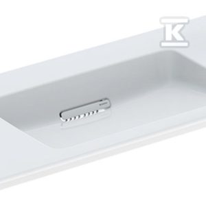 ONE Umywalka meblowa, odpływ poziomy, B120cm, T48cm, bez otworu, bez przelewu, KeraTect 505.016.00.1