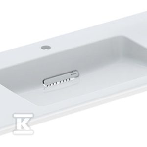 ONE Umywalka meblowa, odpływ poziomy, B120cm, T48cm, z otworem na baterię, bez przelewu, KeraTect 505.017.00.1